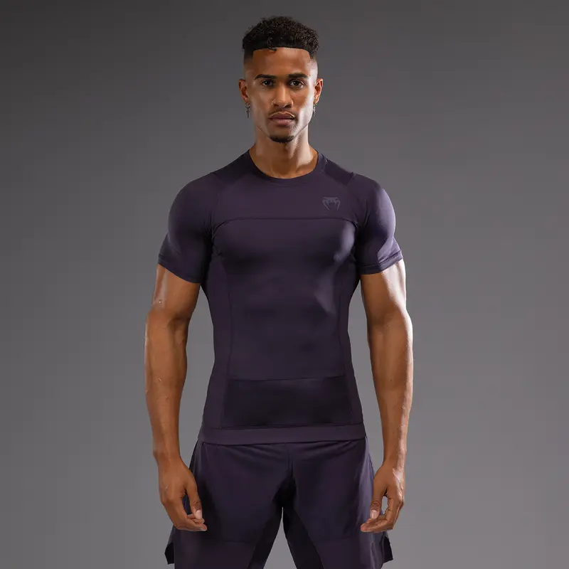 Rashguard à Manches Courtes Venum G-Fit Air pour Hommes - Violet Intense
