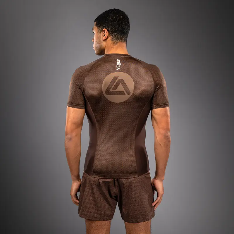 Rashguard à Manches Courtes Venum x Roger Gracie Academy - Marron Foncé