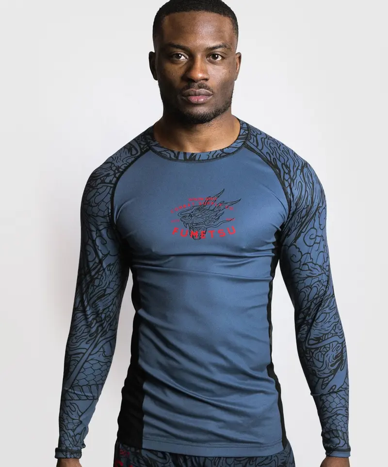 Rashguard À Manches Longues Fumetsu Dragon Slayer - Bleu/Rouge
