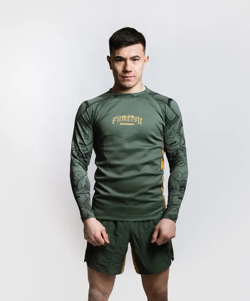 Rashguard À Manches Longues Fumetsu Oni - Kaki/Or/Noir