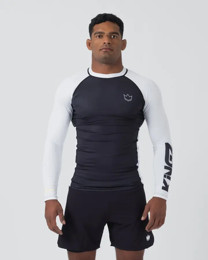 Rashguard À Manches Longues Kingz Ranked Performance V2 - Blanc