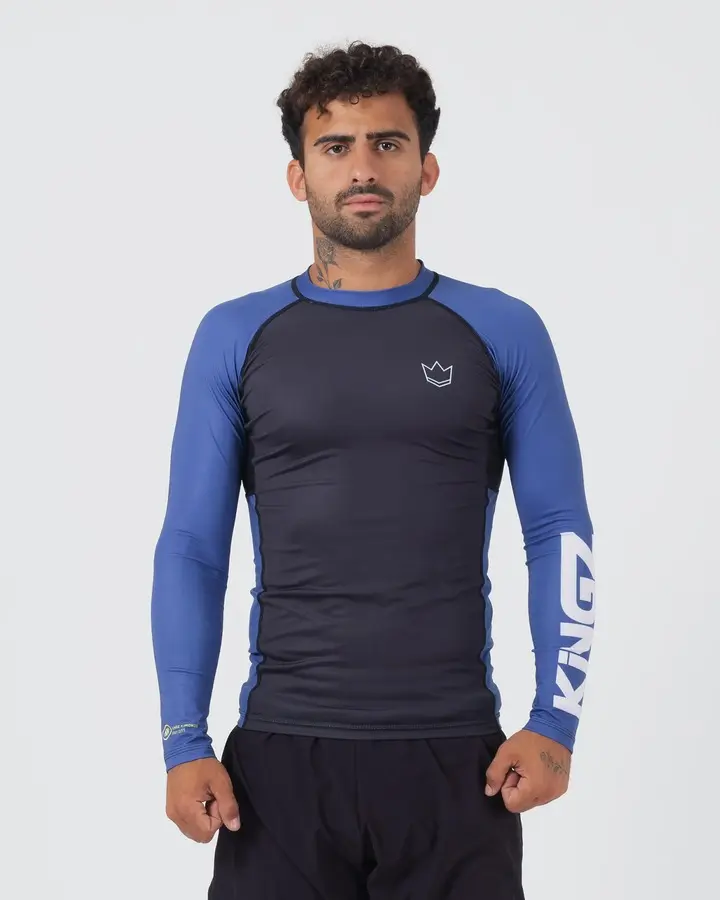 Rashguard À Manches Longues Kingz Ranked Performance V2 - Bleu