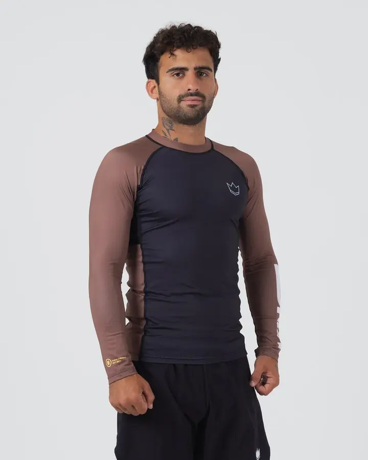 Rashguard À Manches Longues Kingz Ranked Performance V2 - Marron