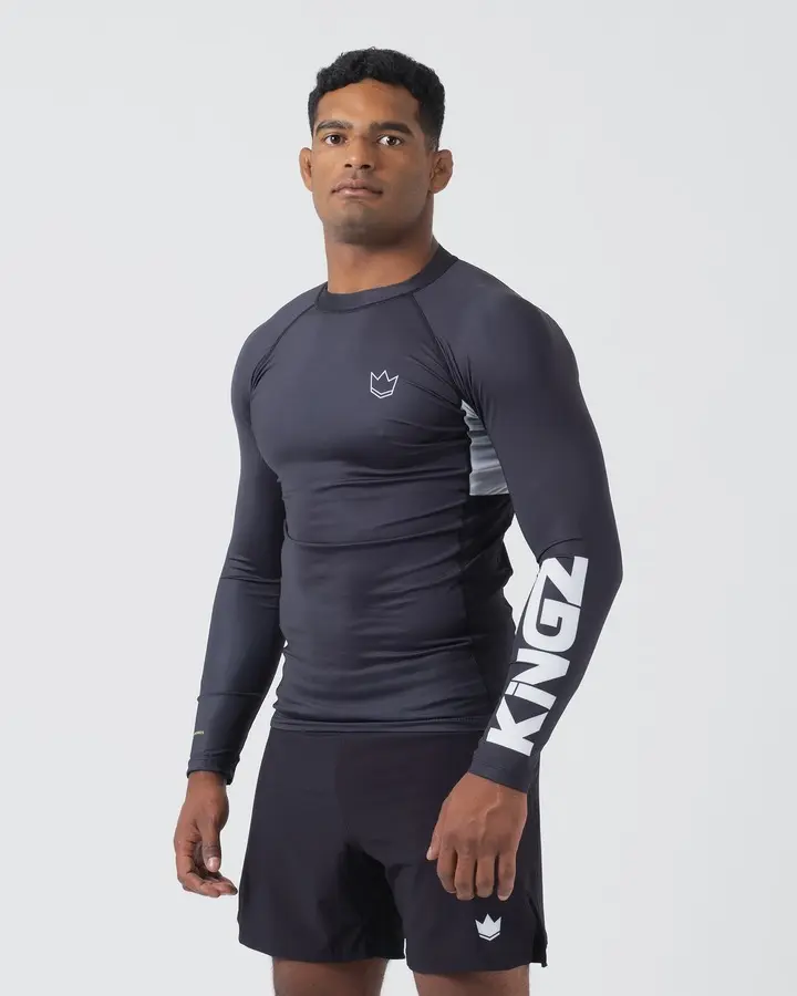 Rashguard À Manches Longues Kingz Ranked Performance V2 - Noir