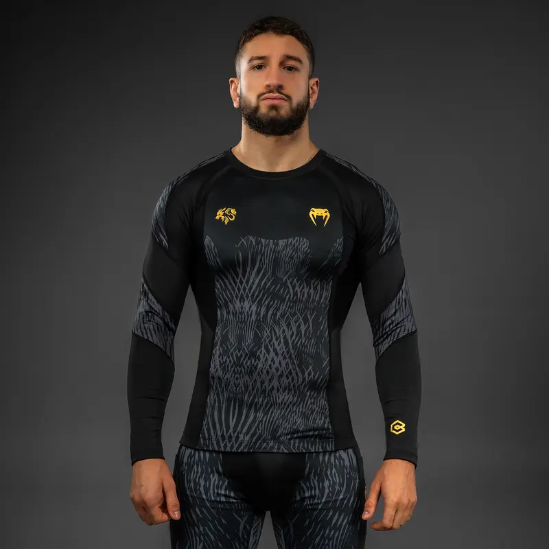 Rashguard à manches longues Venum x Chimaev - Noir/Gris