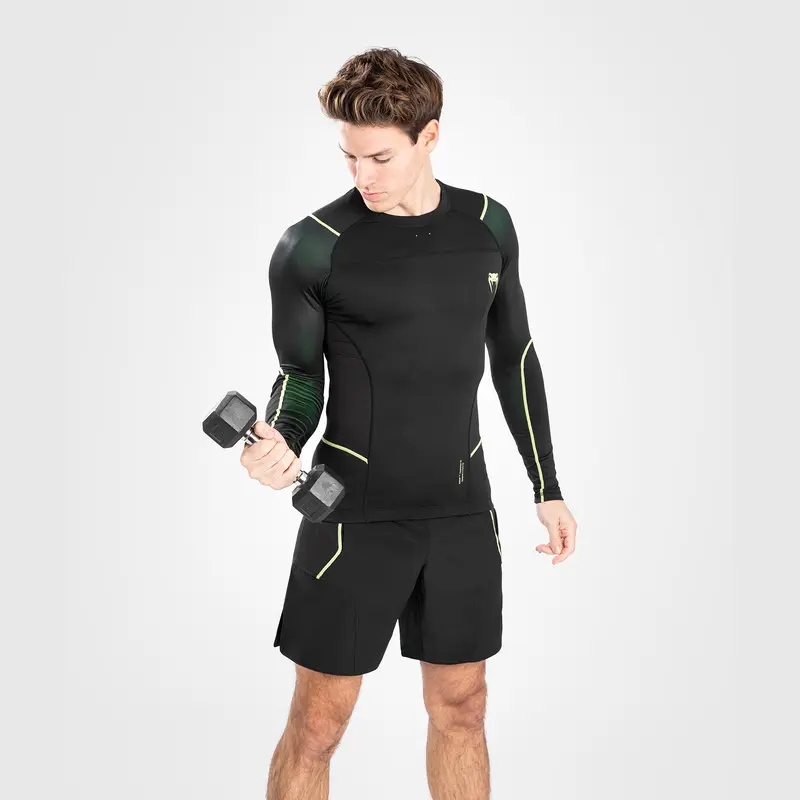 Rashguard Hommes - Manches longues Venum Fusion 2.0 - Noir/Jaune