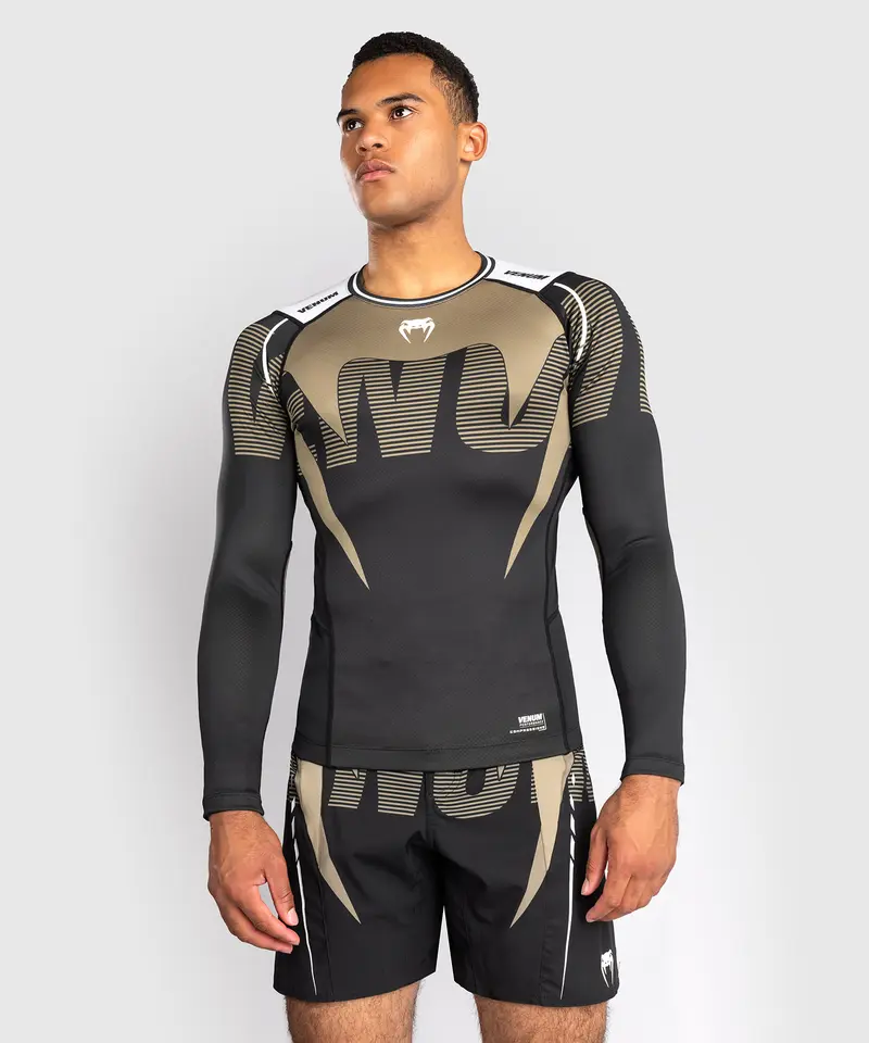 Rashguard Manches Longues Venum Adrenaline – Noir/Sable