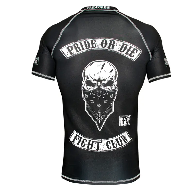 Rashguard Pride or Die Fight Club - Manches courtes - Noir