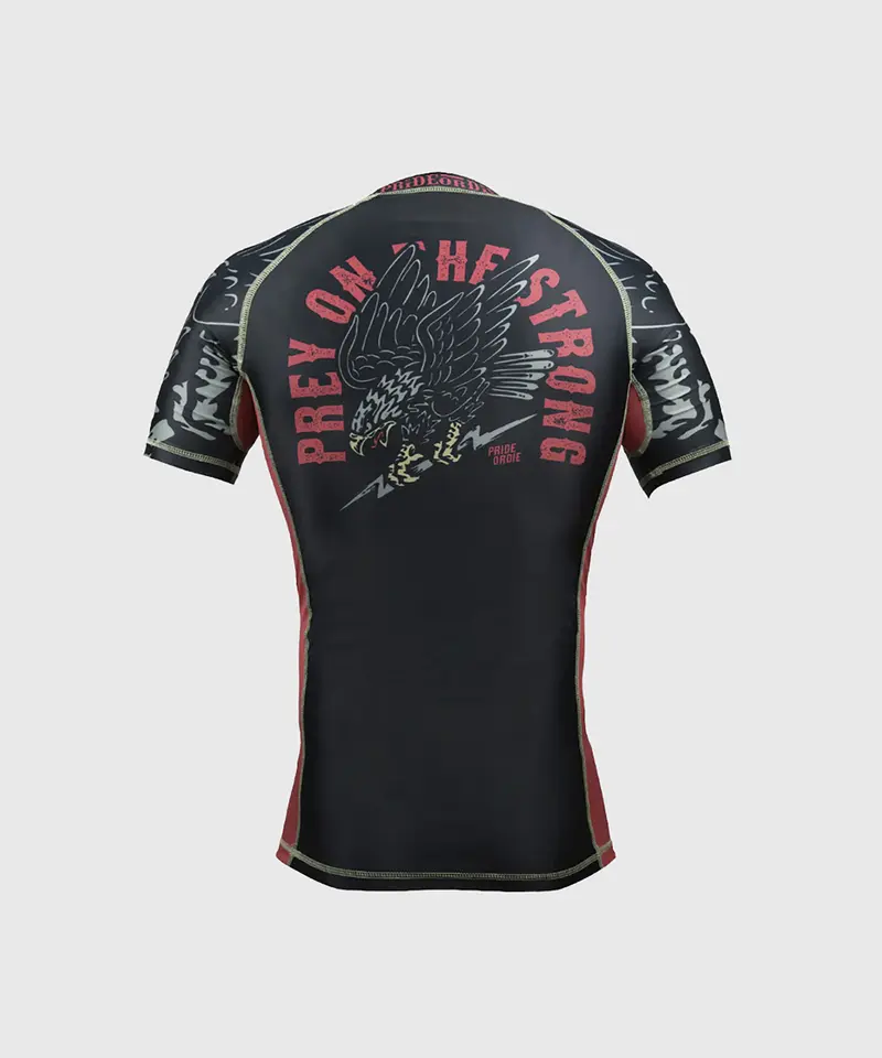 Rashguard Pride Or Die Prey On The Strong - Manches Courtes - Noir