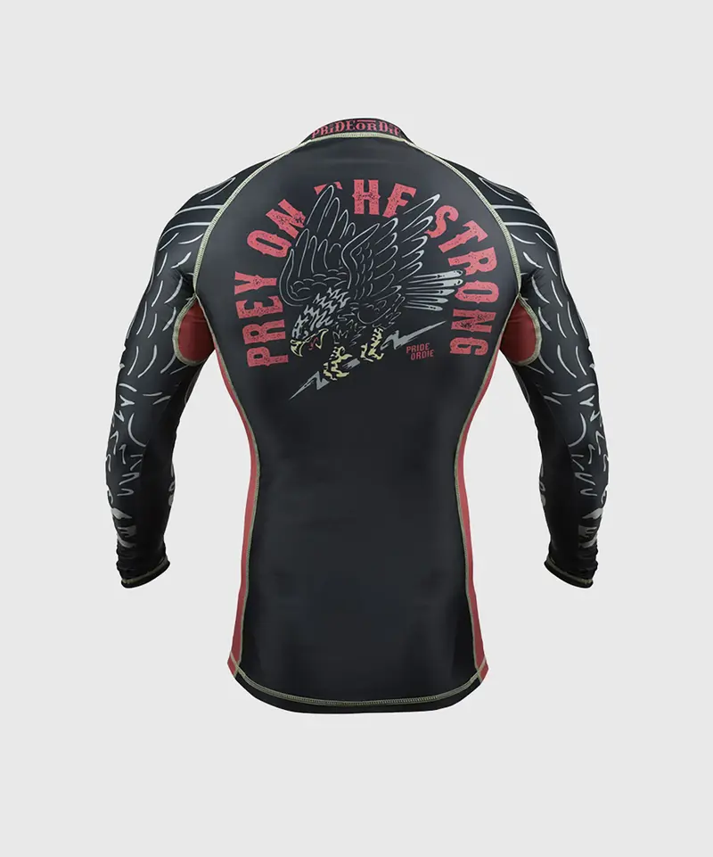 Rashguard Pride Or Die Prey On The Strong - Manches Longues - Noir