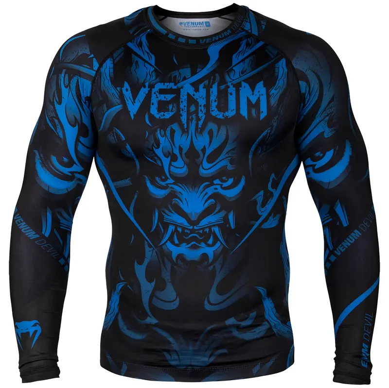 Rashguard Venum Devil - Manches longues - Bleu marine/Noir