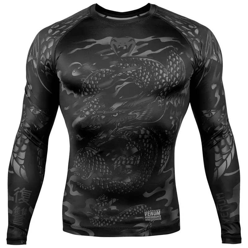 Rashguard Venum Dragon's Flight - Manches Longues - Noir/Noir