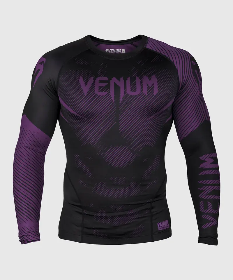 Rashguard Venum NoGi 2.0 - Manches Longues Approuvé IBJJF - Noir/Violet