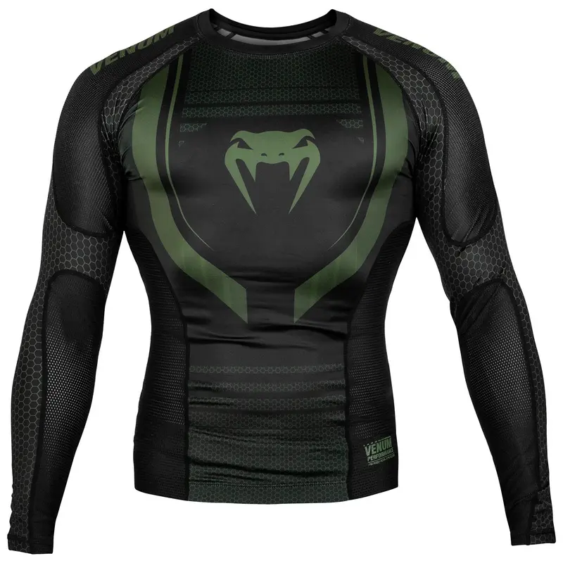 Rashguard Venum Technical 2.0 - Manches Longues - Noir/Kaki - Exclusivité