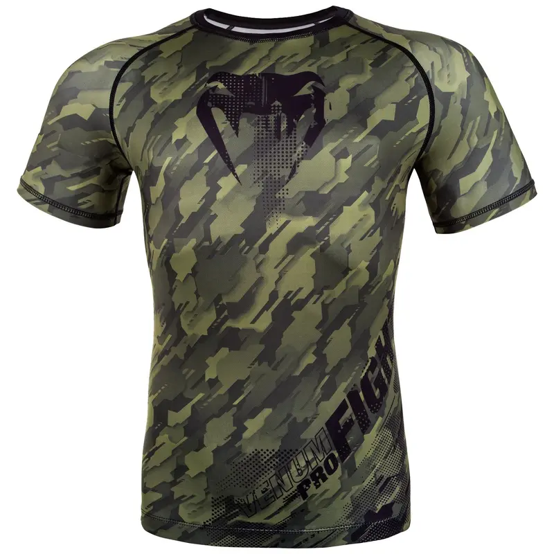 Rashguard Venum Tecmo Manches courtes - Kaki - Exclusivité