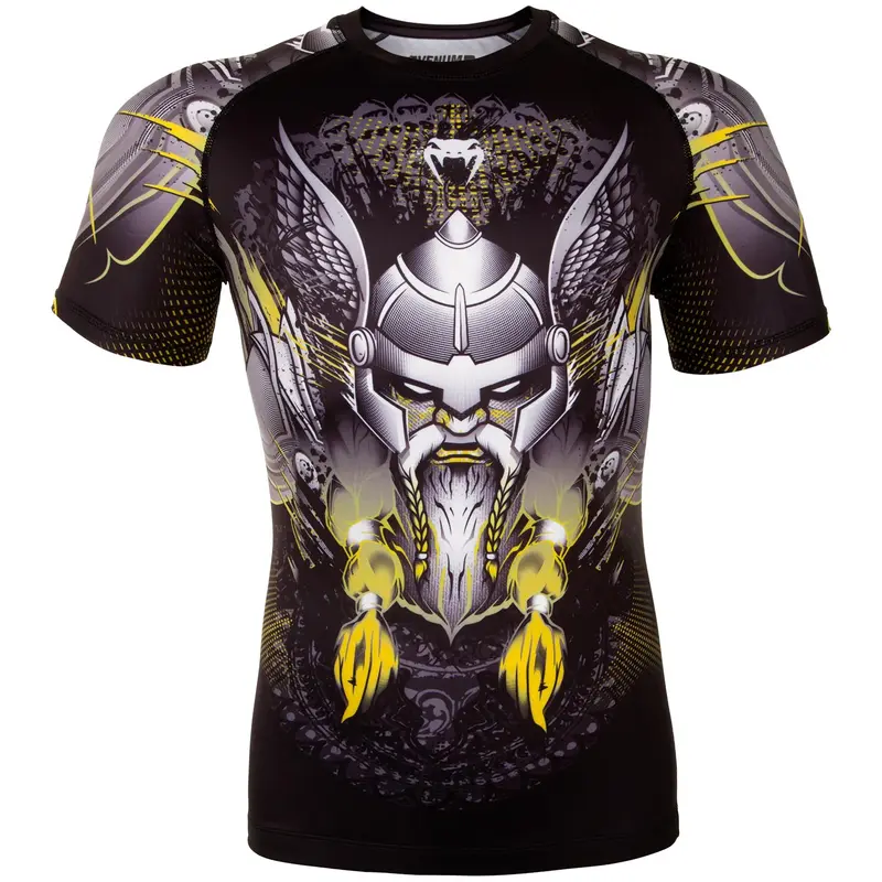 Rashguard Venum Viking 2.0 - Manches Courtes - Noir/Jaune