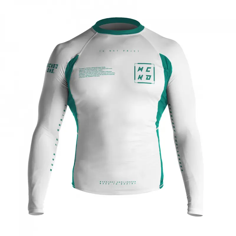 Rashguard Wicked One Score – Blanc/Vert
