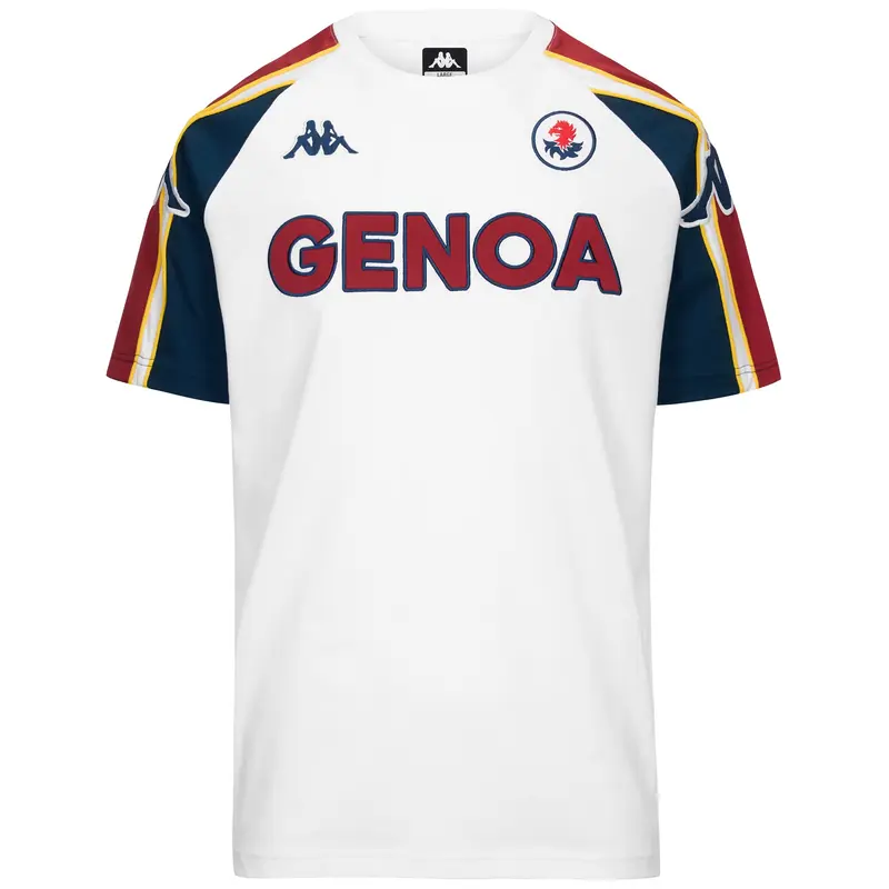 REBITEM GENOA - T-Shirts & Top - T-Shirt - Man - White-Blue Dk-Red Dk-Yellow-White