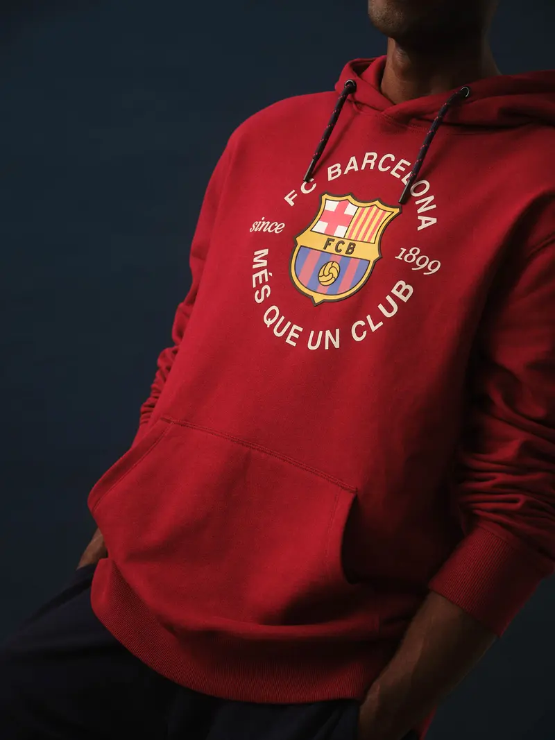 Red Hoodie with Barça Crest