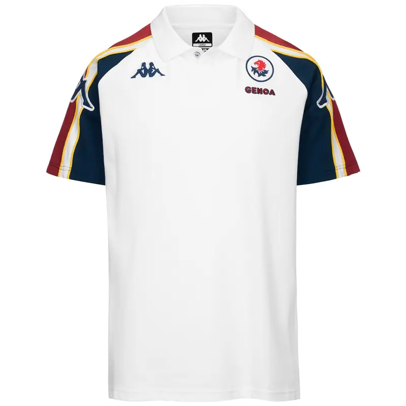 REMETET GENOA - Polo Shirts - Polo - Man - White-Blue Dk-Red Dk-Yellow-White