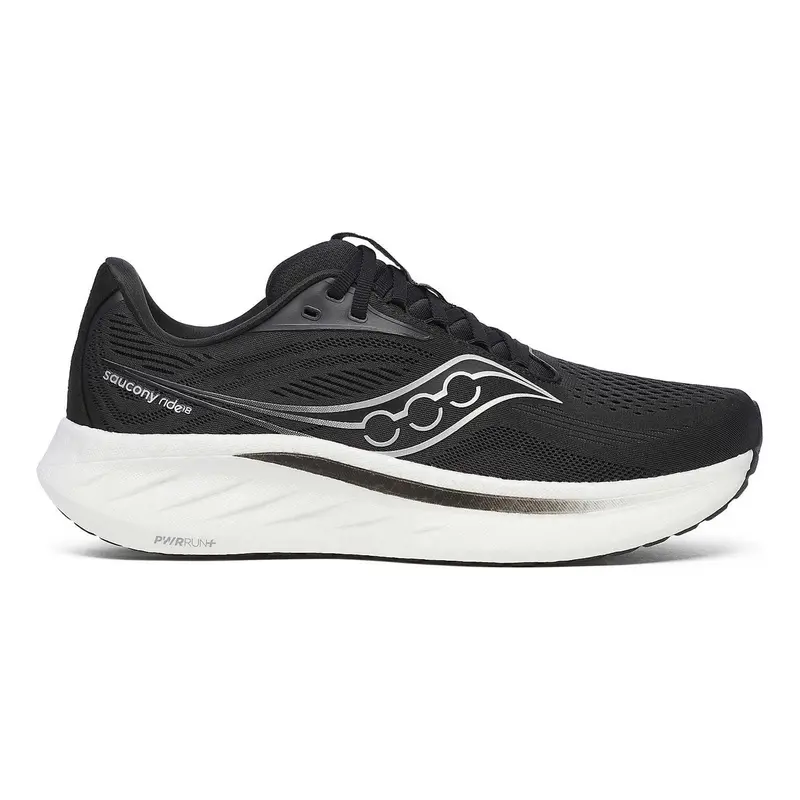 Ride 18 Wide Chaussure De Running Sans Stabilisateurs Hommes-Noir,Blanc