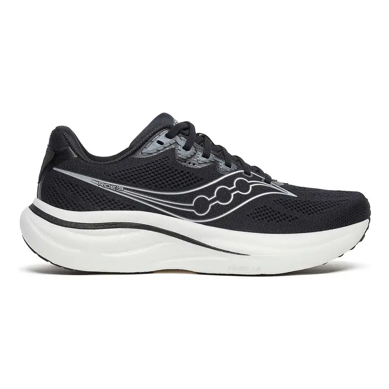 Ride 19 wide Chaussure de running sans stabilisateurs Hommes-noir, argent