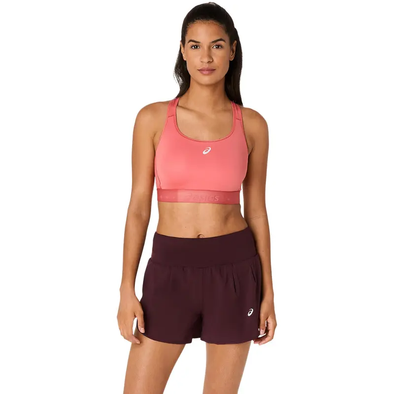 Road Compression Soutien-gorge sport Femmes-corail