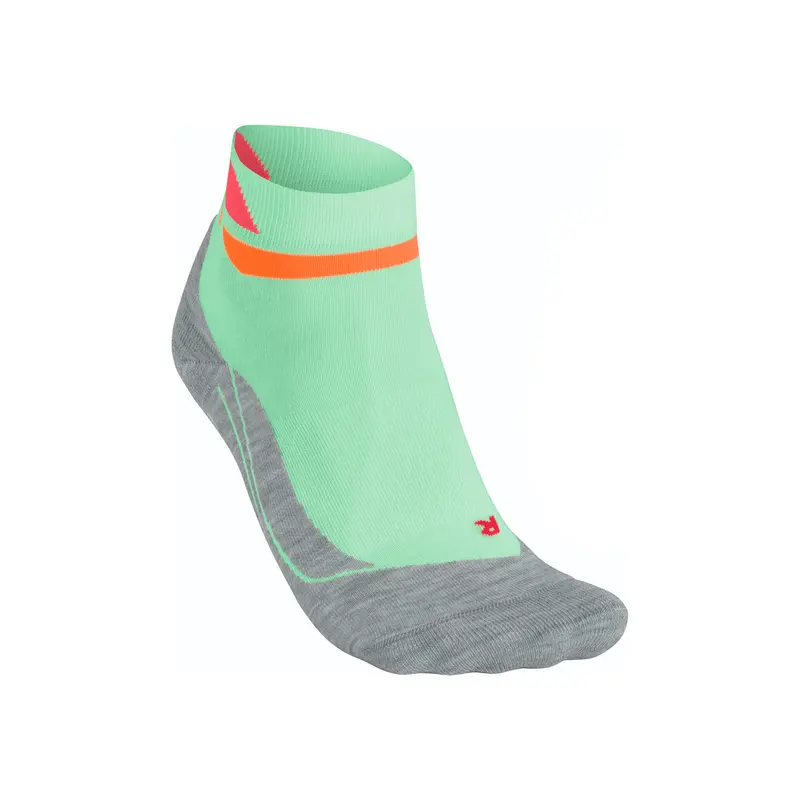 RU4 Short Pace Chaussettes De Running Femmes-Vert,Gris