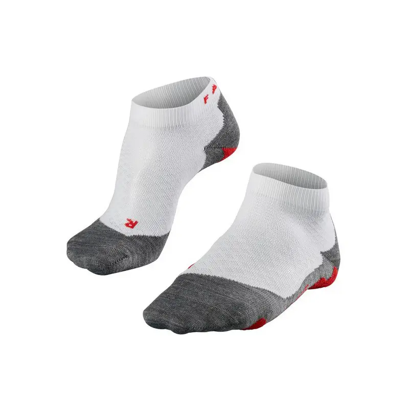 RU5 Race Short Chaussettes De Running Femmes-Blanc,Gris