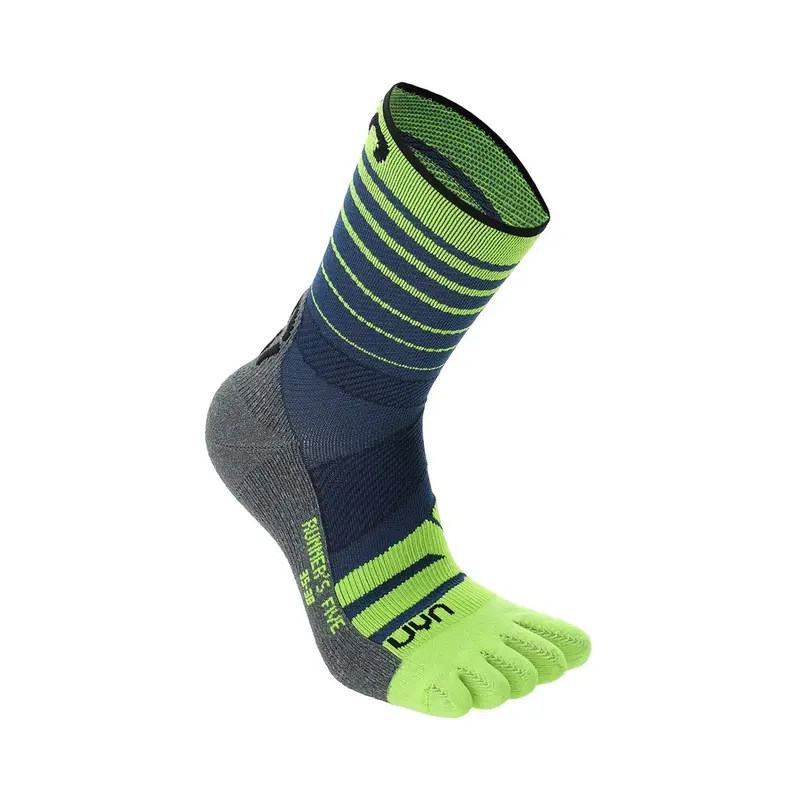 Runner's Five Chaussettes De Running Hommes-Bleu,Jaune
