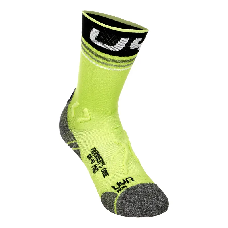 Runner's Mid One Chaussettes De Running Hommes-Vert,Noir