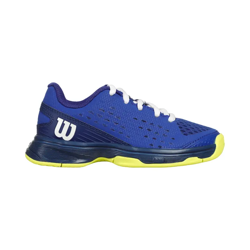 RUSH PRO AC Chaussures Toutes Surfaces Enfants-Bleu,Jaunes Fluo