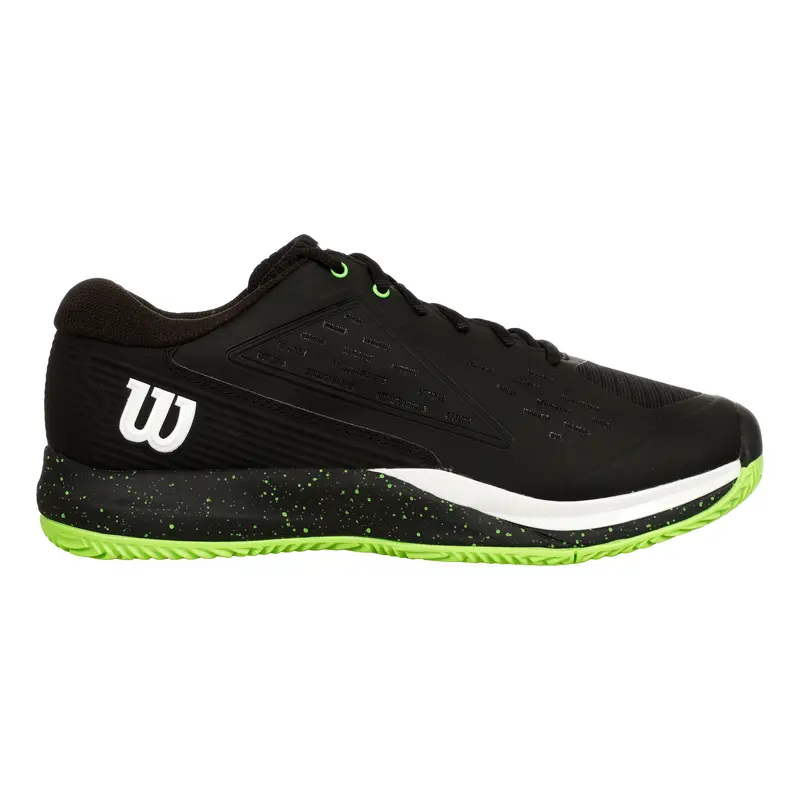 Rush Pro Ace Chaussure Terre Battue Hommes-Noir,Vert Fluo