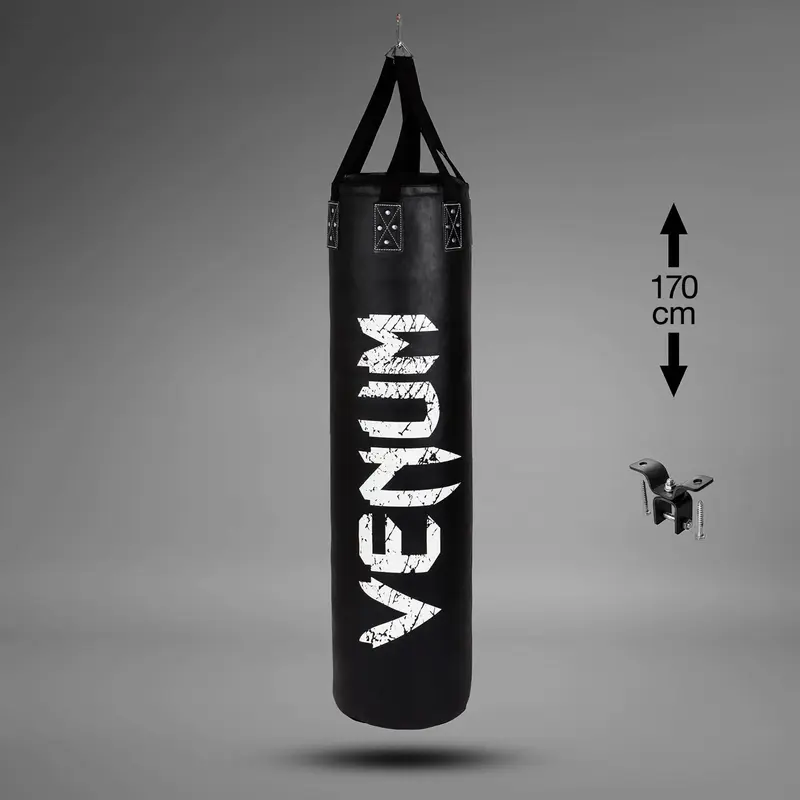 Sac de Frappe Venum Challenger + Crochet de Fixation - Plein - 170cm - Noir/Blanc