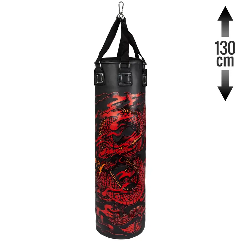 Sac de frappe Venum Dragon's Flight - Noir/Rouge - Plein - 130 cm