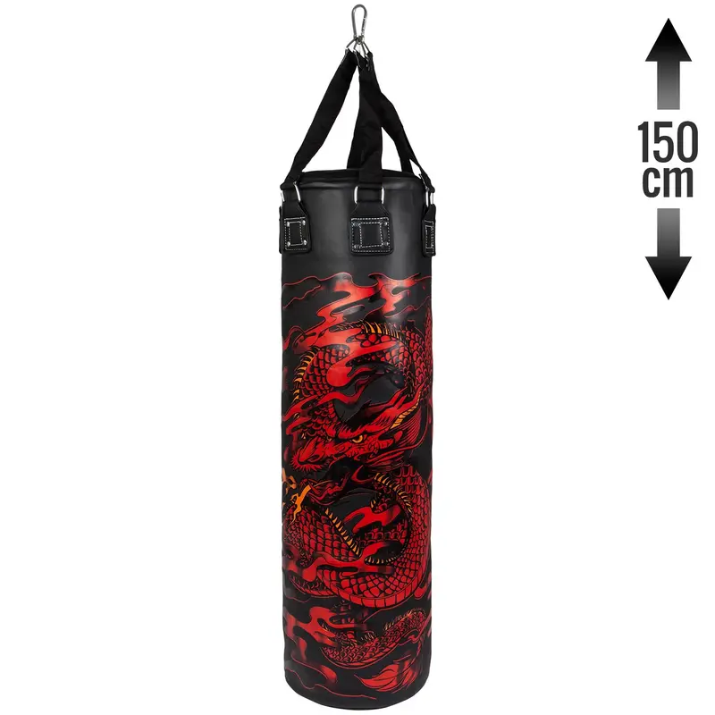 Sac de frappe Venum Dragon's Flight - Noir/Rouge - Plein - 150 cm