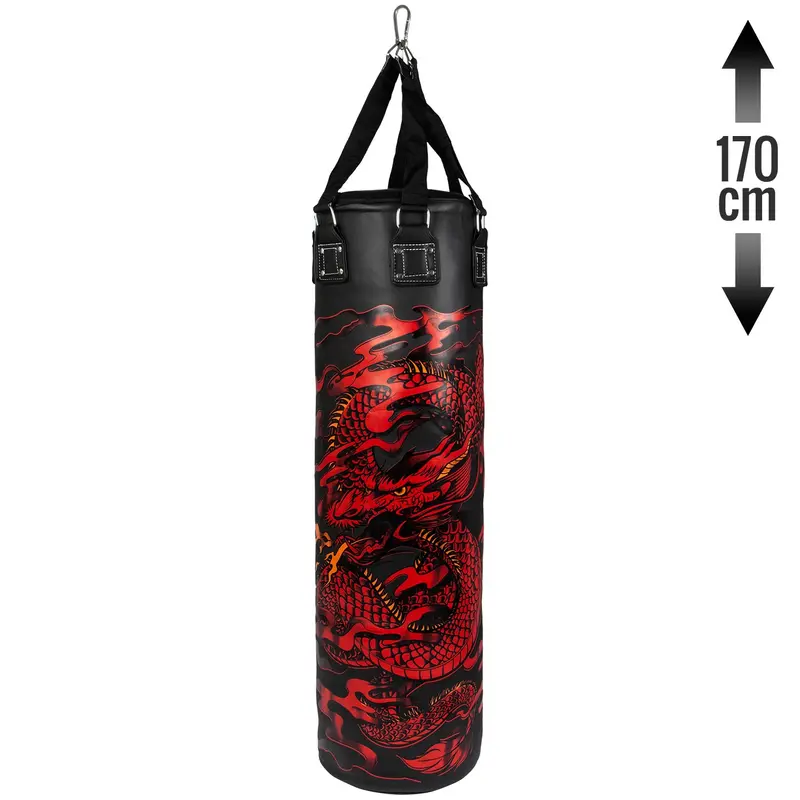 Sac de frappe Venum Dragon's Flight - Noir/Rouge - Plein - 170 cm
