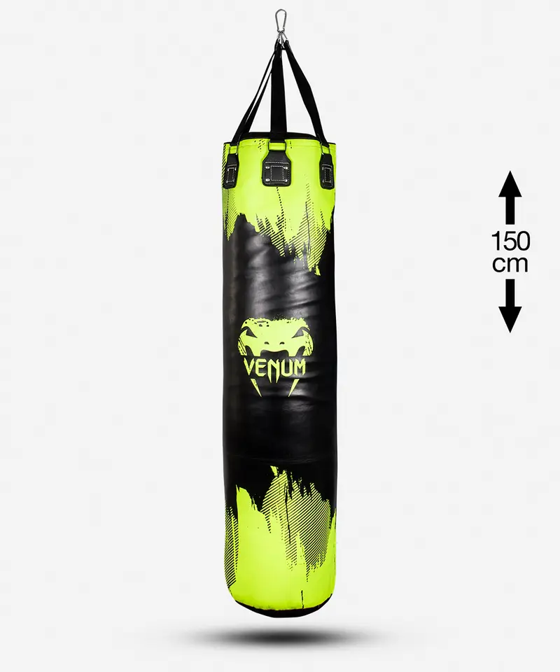 Sac de frappe Venum Hurricane 2.0 - Plein - 150 cm - Jaune fluo/Noir