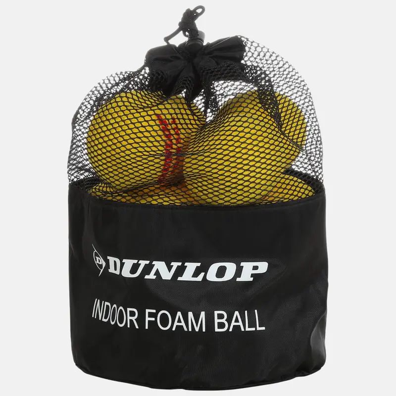 Sachet de 12 balles Dunlop en mousse indoor