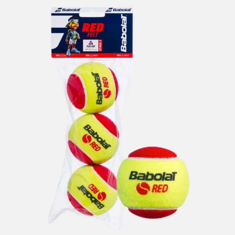 Sachet de 3 balles Babolat Red Felt