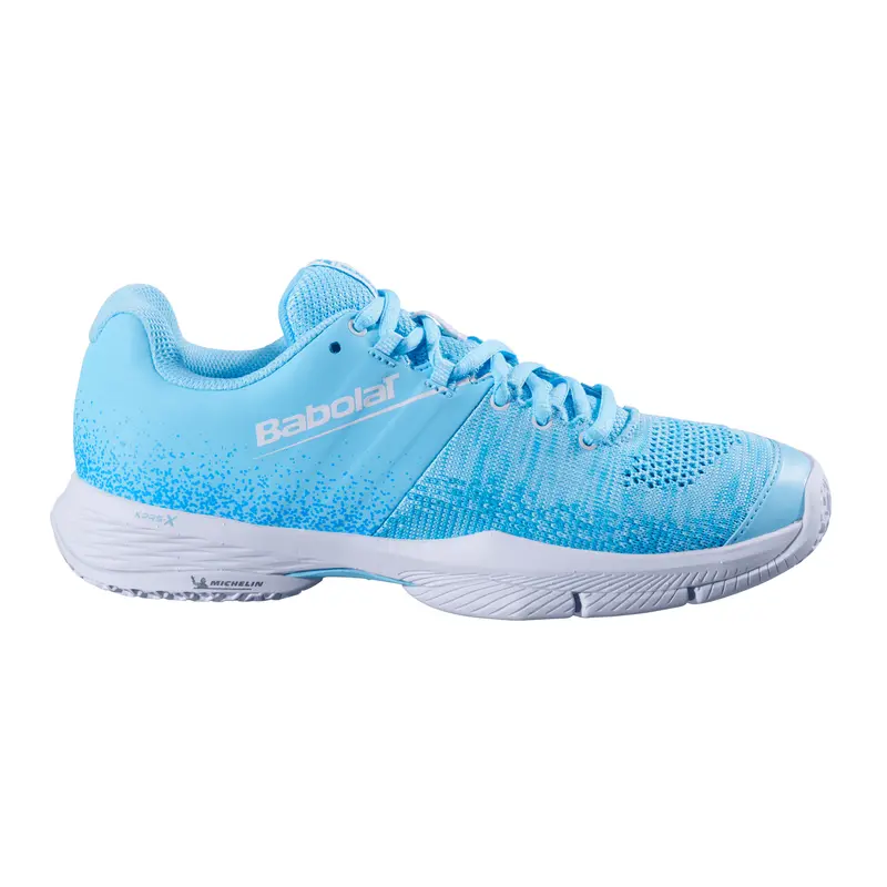 Sensa Women Chaussures Padel Femmes-Bleu Clair,Rouge