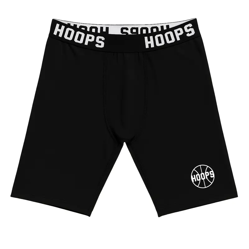 Short Basketball de compression Hoops Noir