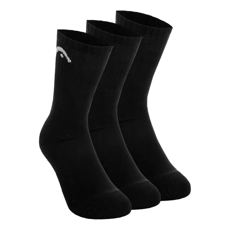 Short Crew Chaussettes de tennis Pack de 3 Unisex - noir,