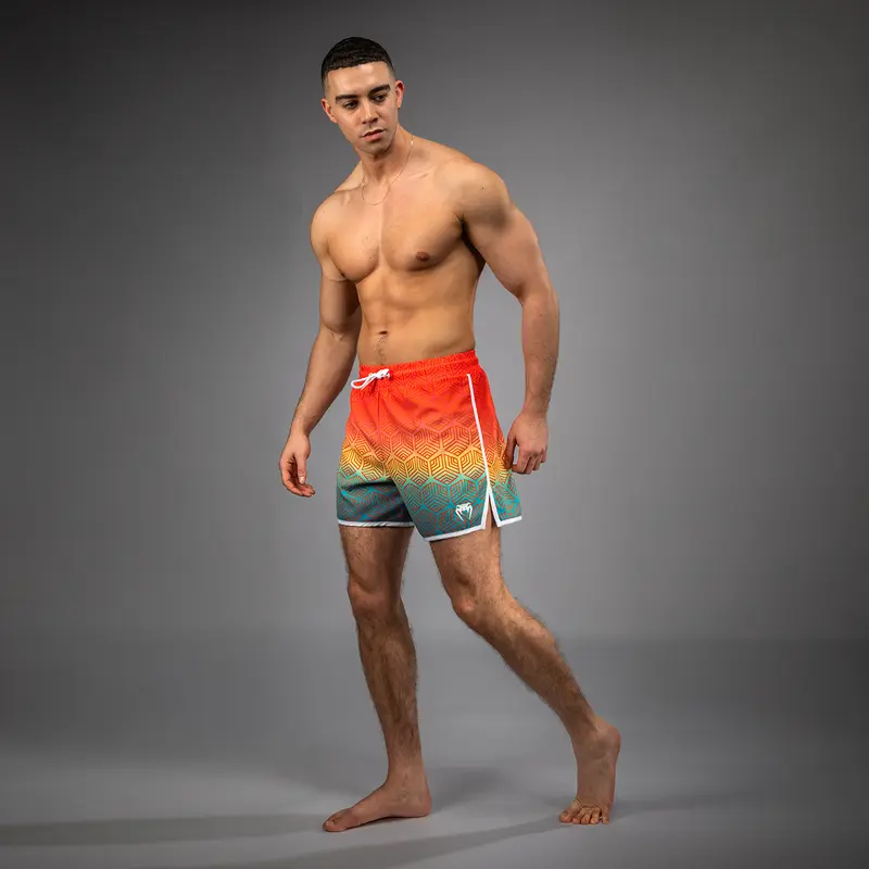 Short de Bain Venum Octane - Orange Sunset/Bleu Ciel