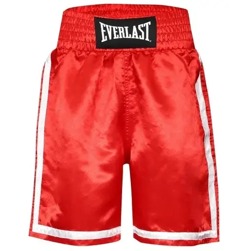 Short de Boxe Everlast Competition - Rouge/Blanc