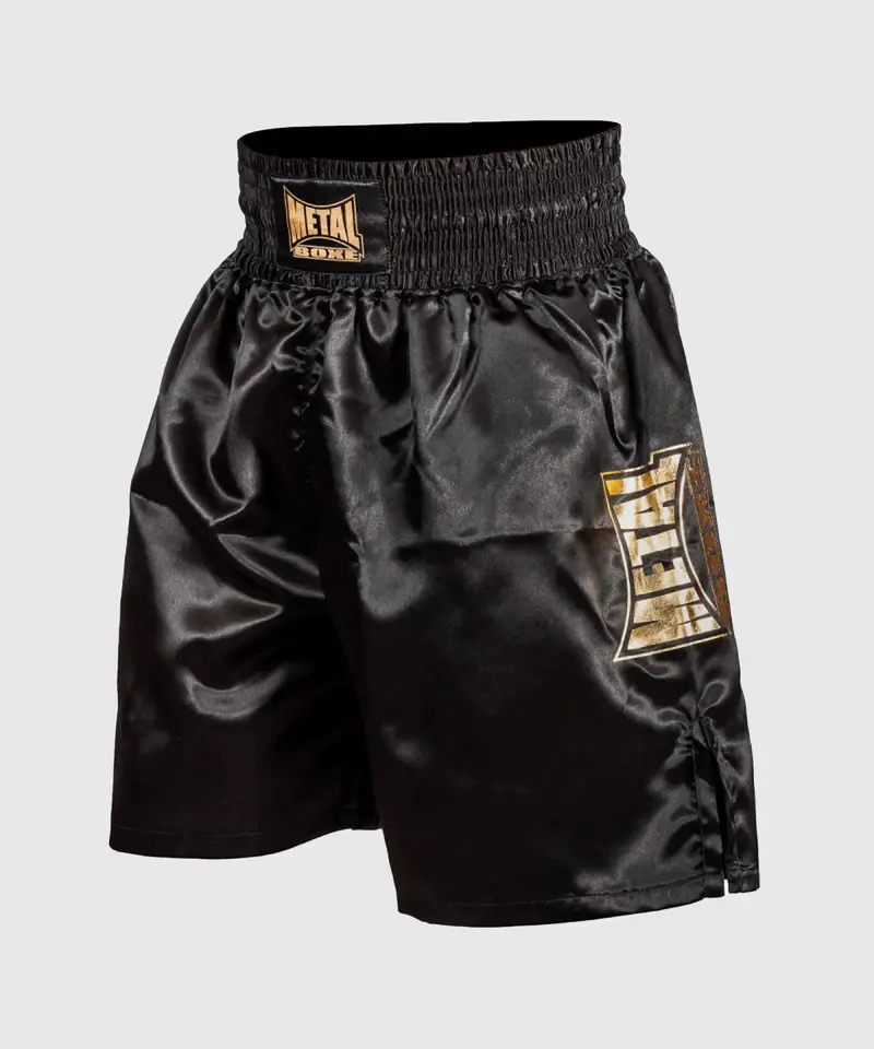 Short de Boxe Metal Boxe Pro Line - Noir/Or
