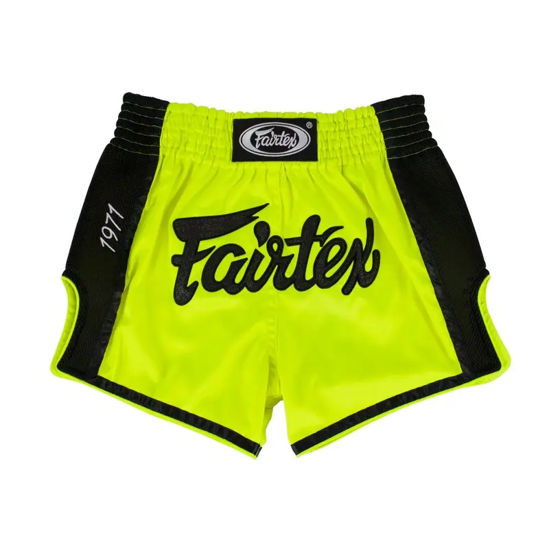 Short de boxe thaï Fairtex - Jaune Fluo