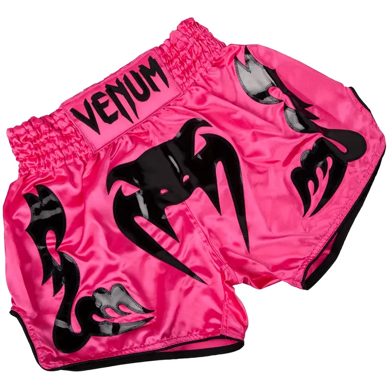 Short de boxe thaï Venum Bangkok Inferno - Rose/Noir