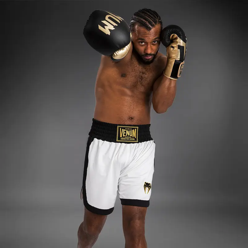 Short de boxe Venum Classic - Blanc/Noir