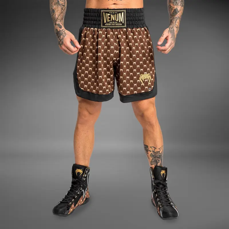 Short de Boxe Venum Monogram - Noir/Marron